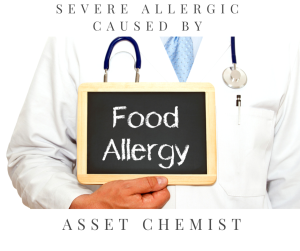Severe allergic reaction can be caused by food